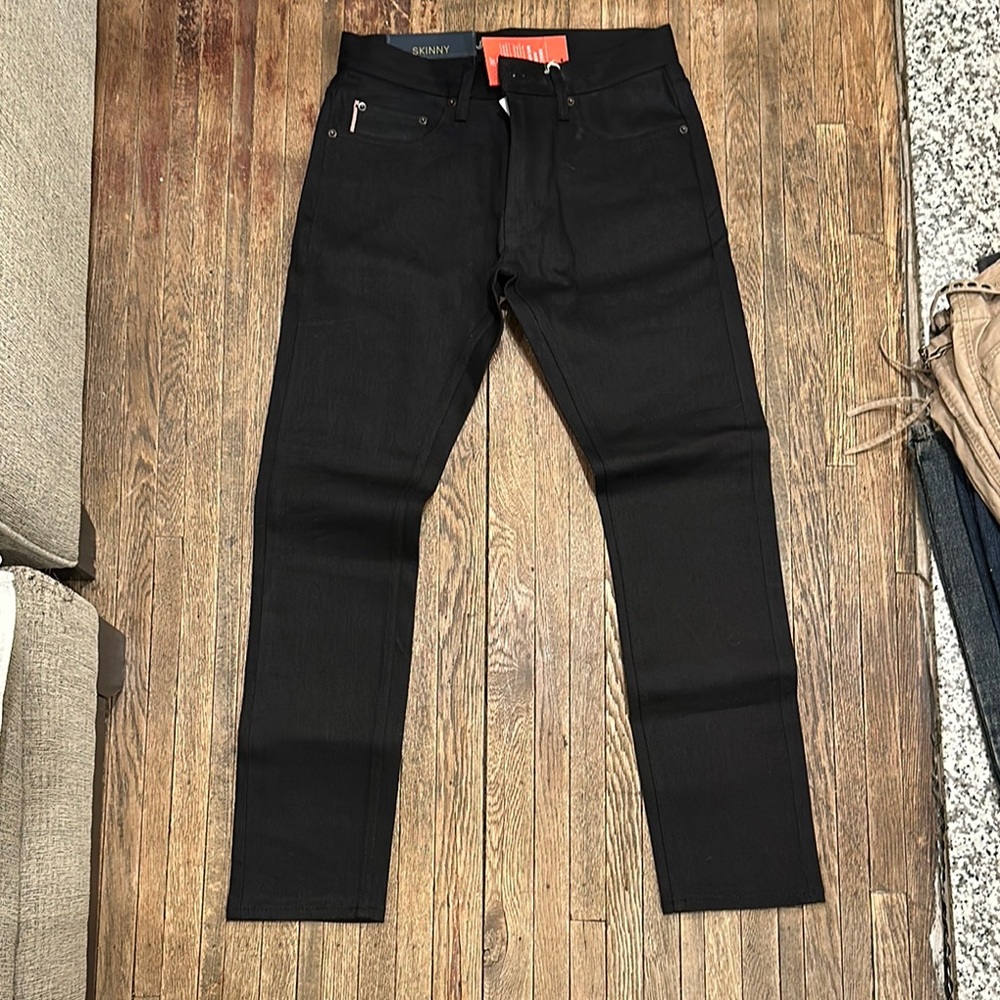 Slim Black Jeans with Contrasting Stitching